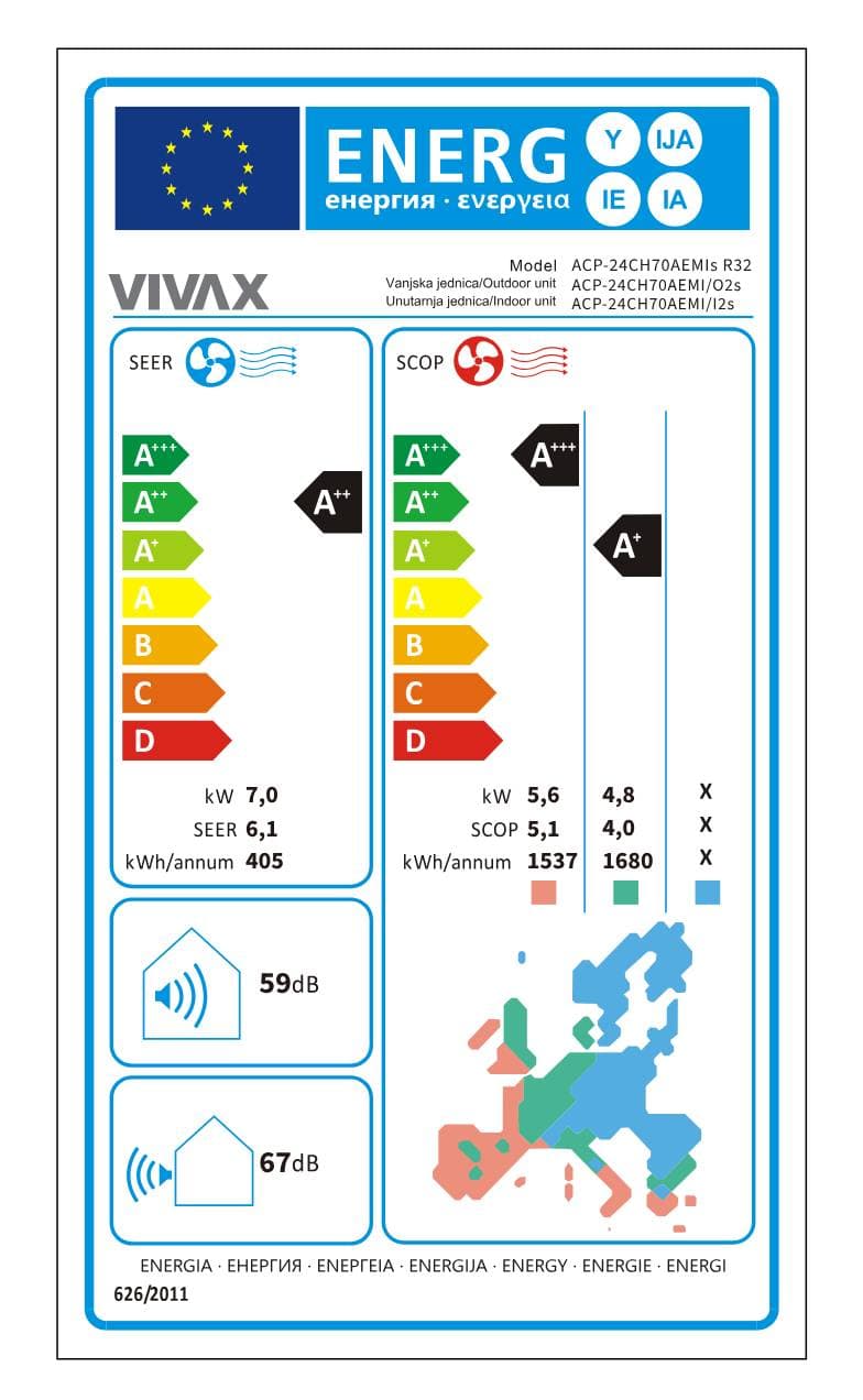Klima Uređaj Vivax ACP-24CH70AEMI